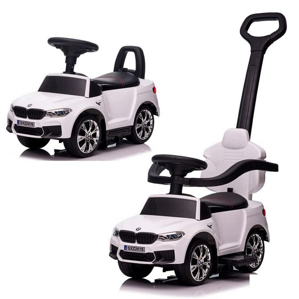 Продукт BMW M5 Licensed - Кола за избутване с родителски контрол 4 в 1 c меки гуми, Кожена седалка, 2022 година - 0 - BG Hlapeta